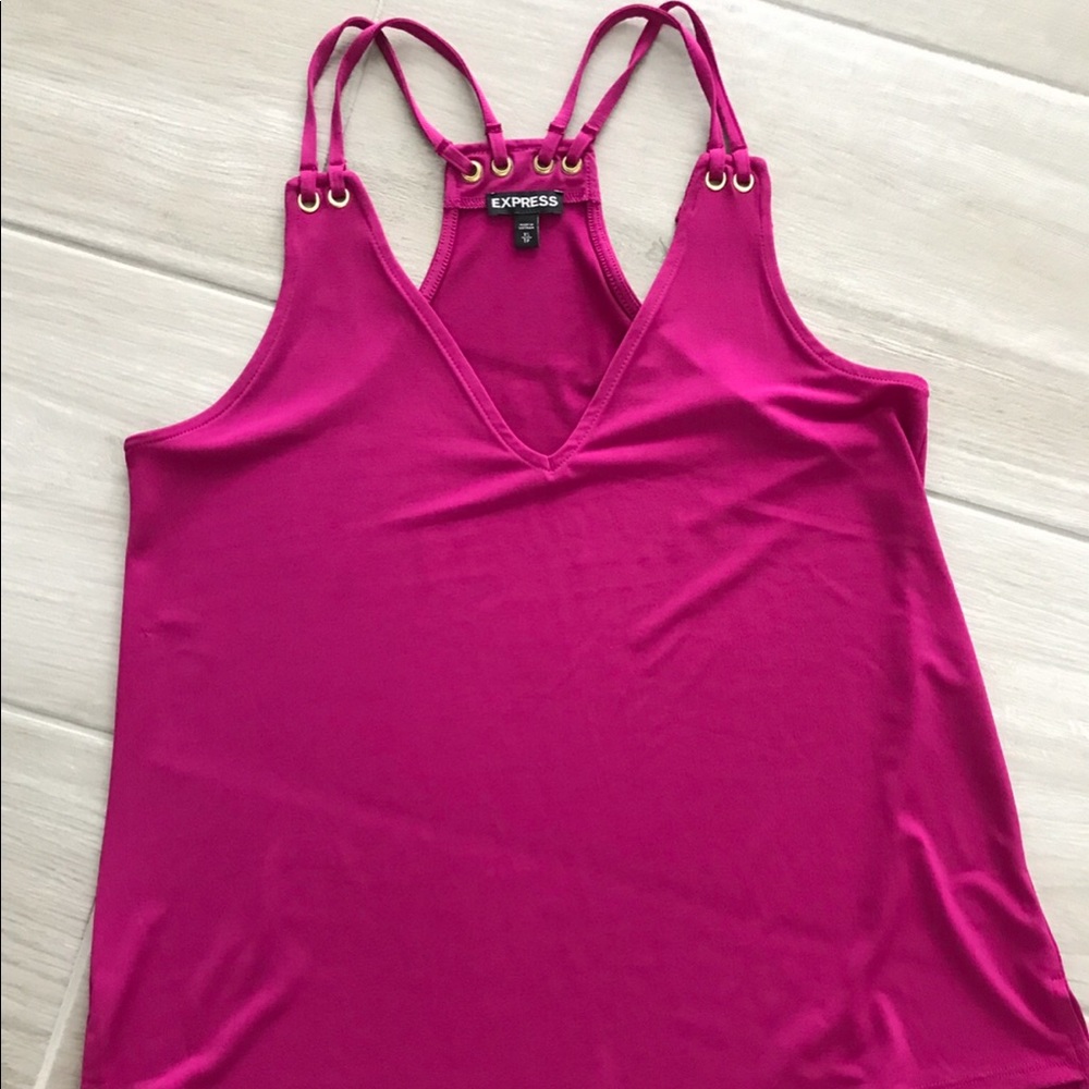 NWOT Express V-Neck Double Strap Racerback Top
